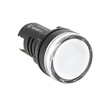 PLASTİM 22 Mm 220V Ac Led Işıklı Beyaz Sinyal Lambası