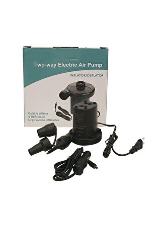Elektrikli Şişirme Pompası - Çakmaklık Girişli Elektrikli Yatak Havuz Şişirme Pompası 230 W +50 Hz