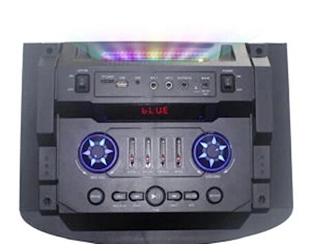 Taşınabilir Tekerli Dev Boy 10X3 İnç 1.50 Cm Super Bass Woofer Bluetooth Hoparlör Hp-918