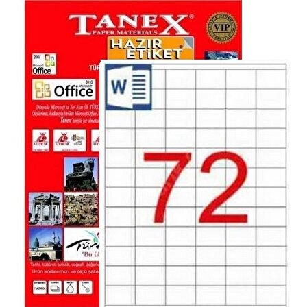 TANEX 25 X 23,3 MM LAZER ETİKET TW-2272