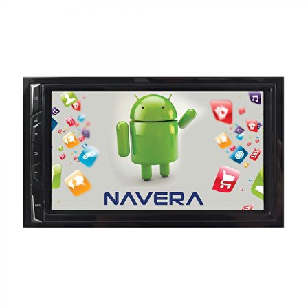 Navera NV-DT5 7" Android 12+8 Çekirdek+3 GB Ram+32 GB Rom+7" Double Din Oto Teyp
