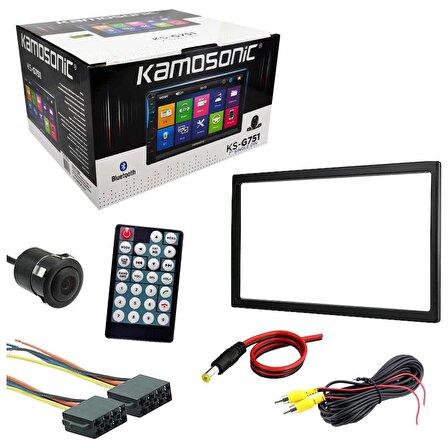 Kamosonic Ks-g751 7'' Oto Double Teyp Bluetooth-usb Geri Görüş Kamerası Hediyeli Mirror Link Uyumlu