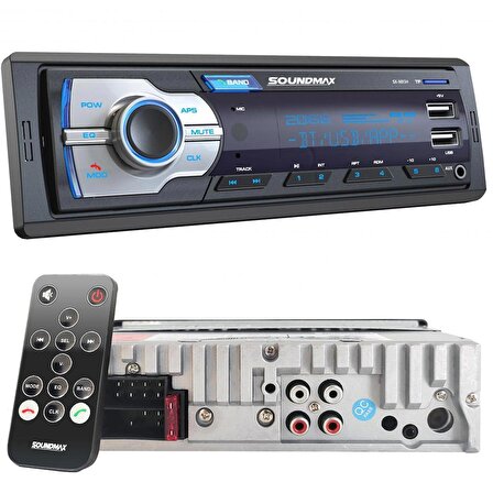 OTO TEYP 4X50W BT/2XUSB/SD/FM/AUX MOBİL APLİKASYON SOUNDMAX SX-MX5H