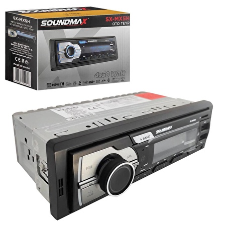 OTO TEYP 4X50W BT/2XUSB/SD/FM/AUX MOBİL APLİKASYON SOUNDMAX SX-MX5H