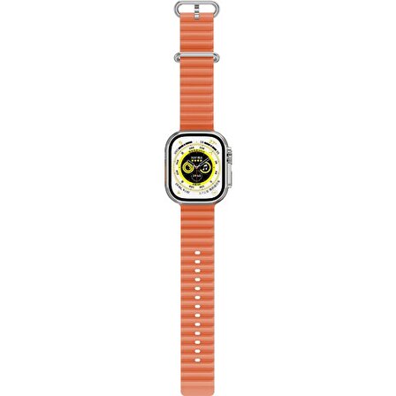 Thull Tw2-01 Pro Siyah Kasa Akıllı Saat + Orange Slıkon Kordon