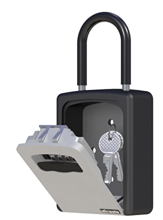 İnsafe ISC802KEY Şifreli Anahtar Kutusu - Anahtar Dolabı - Kasa -Gri