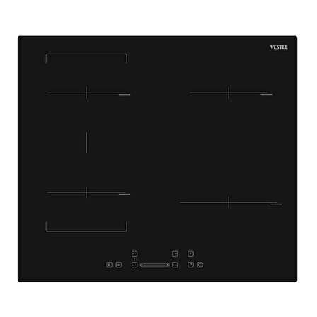 Vestel AO-6470 S-K Siyah Cam İndüksiyonlu Ankastre Ocak