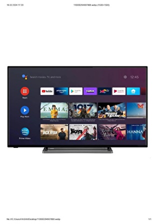 Toshiba 50UA2D63DT Ultra HD Android LED TV