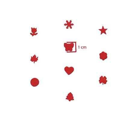 RedApple Şekilli Mini Boy Delgeç/Şekilgeç 1 cm Çiçek