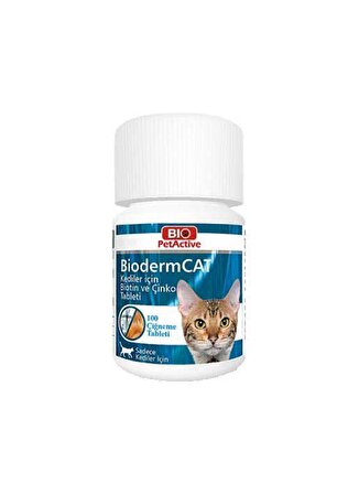Bio Petactive BioDerm Cat Yavru-Yetişkin Deri ve Tüy Sağlığı Destekleyici Tablet 100 Adet