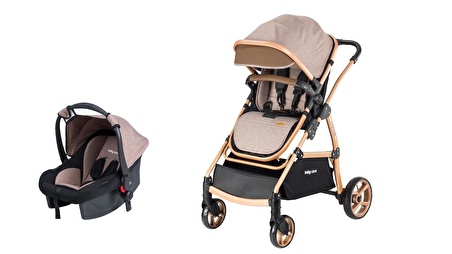 Baby Care Bc-310 Safari Trio Travel Bebek Arabası Puset  Kahve ( N )