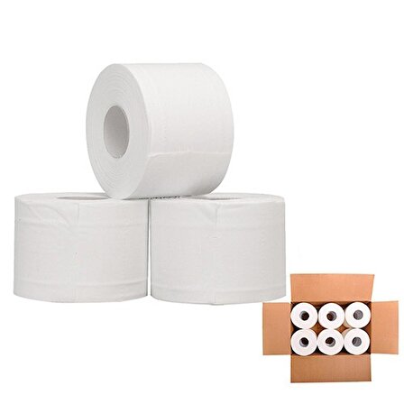Fensi İçten Çekmeli Mini Tuvalet Kağıdı Çift Katlı 4 Kg. 12 Rulo x 2 Koli
