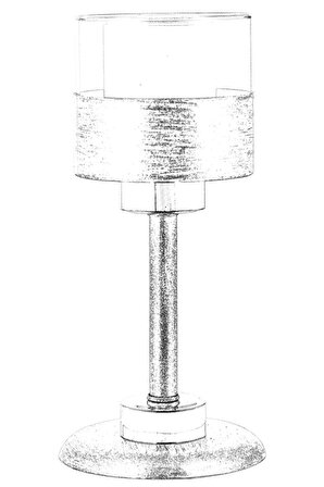 AVONNI ML-60193-1KRM Krem Boyalı Masa Lambası E27 Metal Cam 16cm