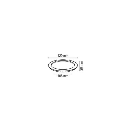 Yuvarlak Slim Kasa Led Panel Armatür Saten 6W G.Işığı