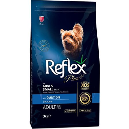 Reflex Plus Somonlu Mini Irk Yetişkin Kuru Köpek Maması 3 kg