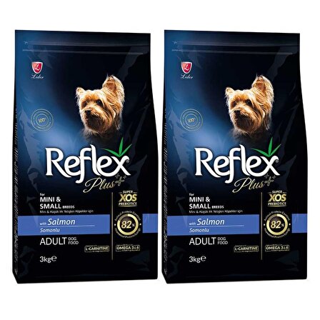 Reflex Plus Plus Somonlu Mini Irk Yetişkin Kuru Köpek Maması 2x3 kg
