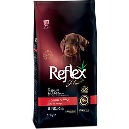 Reflex Plus Orta ve Büyük Irk Kuzu Etli 3 kg Yavru Köpek Maması