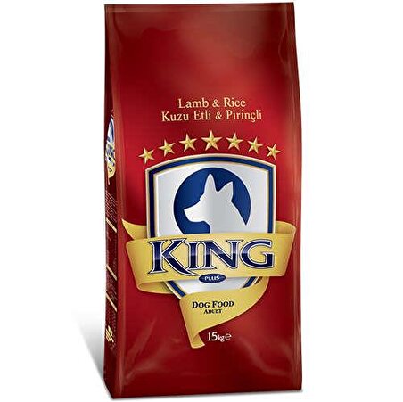 King Kuzu Etli-Pirinçli Küçük Irk Yetişkin Kuru Köpek Maması 15 kg