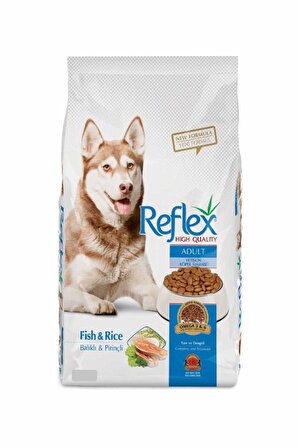 Reflex Balıklı-Pirinçli Orta Irk Yetişkin Kuru Köpek Maması 15 kg