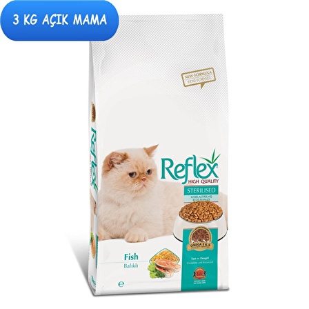 Reflex Sterilised Kısırlaştırılmış Balıklı Kedi Maması 3 Kg AÇIK