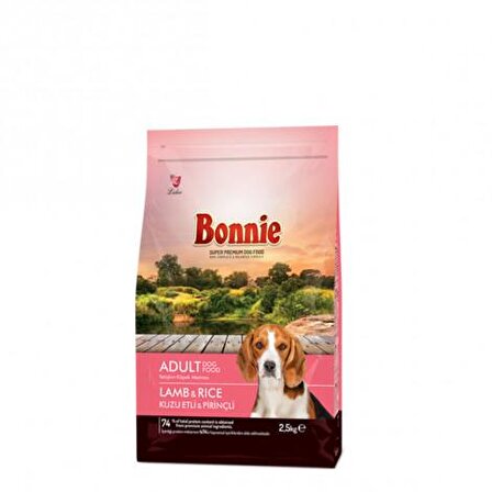 Bonnie Kuzu Etli-Pirinçli Küçük Irk Yetişkin Kuru Köpek Maması 2.5 kg