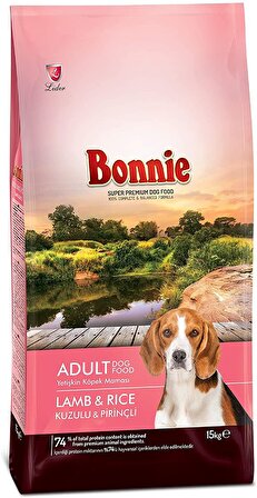 Bonnie Kuzu Etli-Pirinçli Küçük Irk Yetişkin Kuru Köpek Maması 15 kg