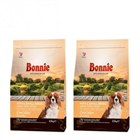 Bonnie Mini Tavuklu Küçük Irk Yetişkin Kuru Köpek Maması 2x2.5 kg