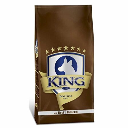 King Biftekli Tüm Irklar Yetişkin Kuru Köpek Maması 10 kg