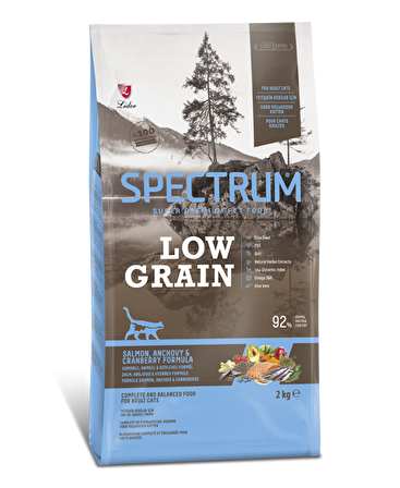 SPECTRUM LOW GRAIN SALMON&ANCHOVY FORMULA FOR ADULT CATS 36/16 2 KG
