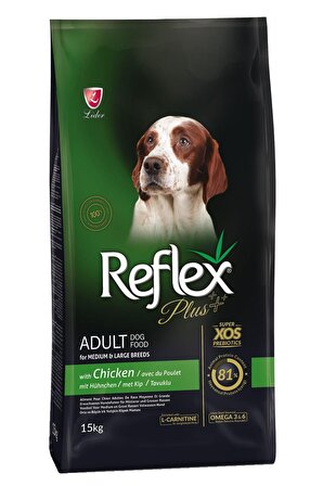 Reflex Plus Tavuklu Orta - Büyük Irk Yetişkin Kuru Köpek Maması 15 kg