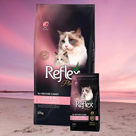 Reflex Plus Mother & Babycat Kuzu Etli Ve Pirinçli Yavru Kedi Maması 2 X 1 Kg. Açık Paket