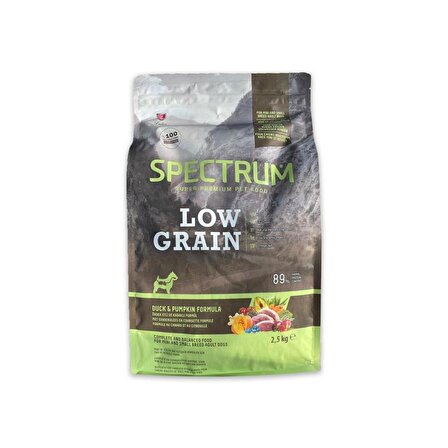 Spectrum Low Grain M&S Breed Ördek & Balkabaklı Küçük Irk Yetişkin Köpek Maması 2,5 Kg