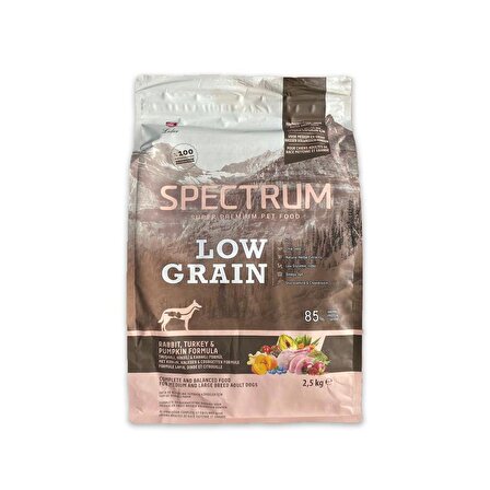 Spectrum Low Grain ML Breed Tavşan&Hindi&Balkabaklı Orta Irk Yetişkin Köpek Maması 2,5 Kg