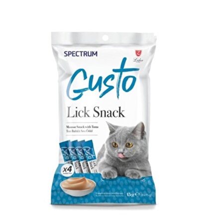 Spectrum Gusto Lick Ton Balıklı Sıvı Kedi Ödül Maması 4 Adet x 15 Gr 