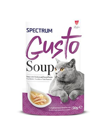 Spectrum Gusto Ton Balıklı, Tavuklu, Tatlı Patatesli Kedi Çorbası 50 Gr
