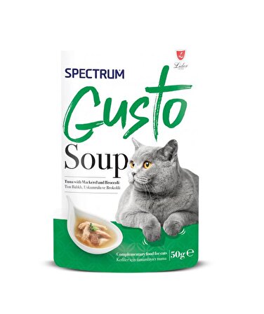 Spectrum Gusto Ton Balıklı, Uskumru, Brokoli Kedi Çorbası 50 Gr