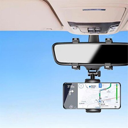 Araç İçi Dikiz Aynaya Takılan Telefon Tutucu Otomobil İçi Telefon Tutma Aparatı (4251)