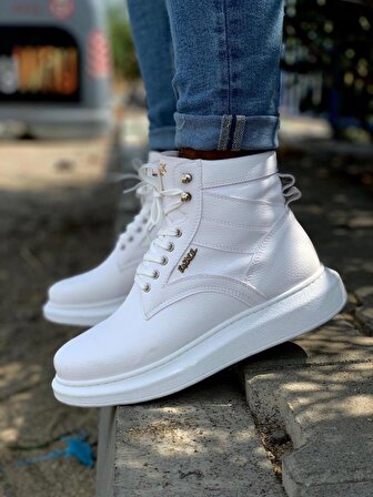 Knack Yüksek Taban Ayakkabı B-404 Beyaz