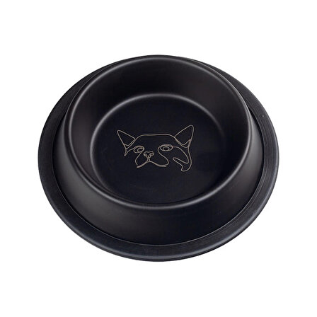 Lazer İşlemeli Kedi Köpek Metal Mama Su Kabı 232 ML 8 Oz