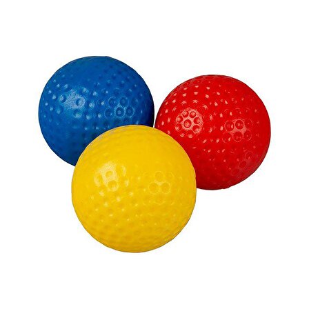 Polo Plastik Renkli Golf Topu Kedi Oyuncağı 4 cm 48 Adet