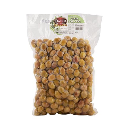 Yağlı Yeşil Çizik Zeytin (Vakumlu) 1000gr