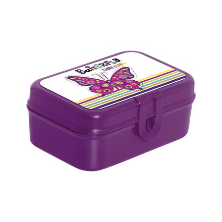 Desenli Küçük Lunch Box-Kelebek