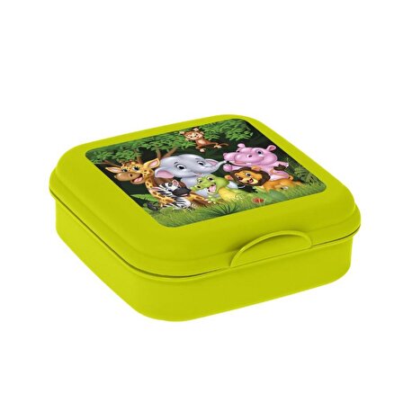 Desenli Sandviç Box-Yeşil Hayvanlar