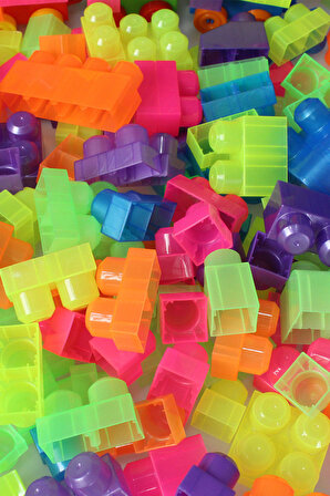 Play Blox 3059 Neon Renkler Mega Blok Seti 56 Parça Kovalı