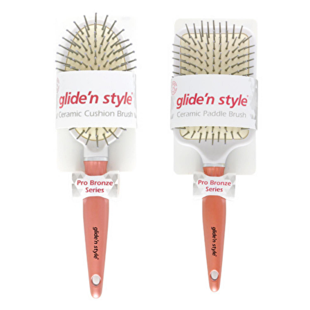 Glide'n Style Seramik Saç Fırça GS-340+GS-341 2li Set