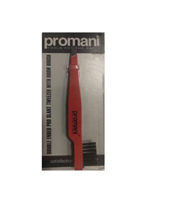 Promani PR-929 Eğik Uçlu Kaş Fırçalı Cımbız