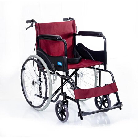 Comfort Plus DM809E Bordo Kumaş Standart Tekerlekli Sandalye