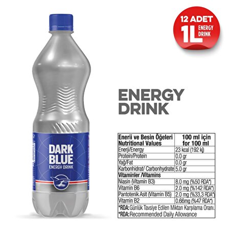 Dark Blue Energy Drink 12 x 1 Lt Enerji İçeceği