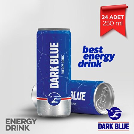 Dark Blue Energy Drink 24 x (250 ML) Enerji İçeceği
