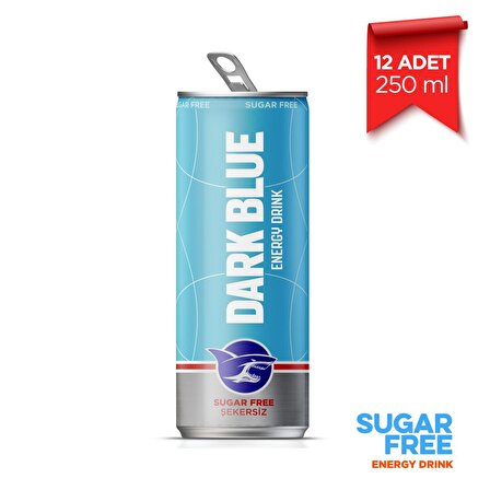 Dark Blue Energy Drink Suger Free 12x250ml Şekersiz Enerji İçeceği